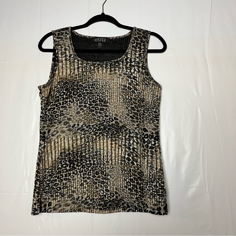 5/$30 Jasper women sleeveless stretch animal print blouse size small - Picture 9 of 15